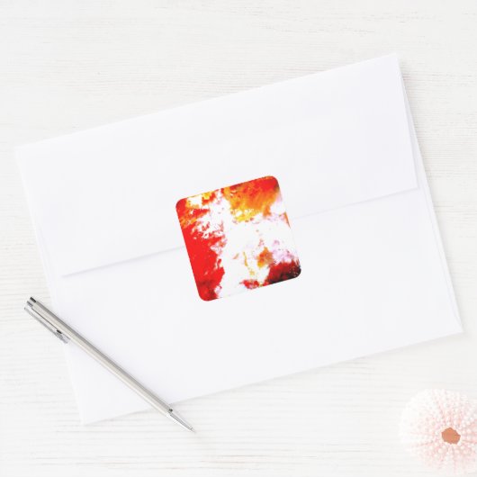 Creatief Abstract kunstwerk Vierkante Sticker (Envelop)
