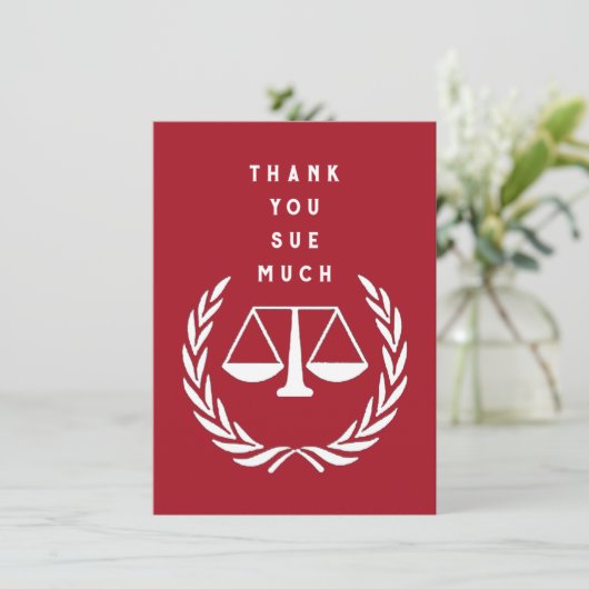 Creatief Advocaat Bedankkaart (Staand voorkant)