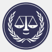 Creatief Advocaat Ronde Sticker (Voorkant)