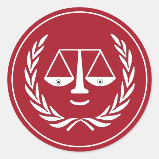 Creatief Advocaat Ronde Sticker (Voorkant)