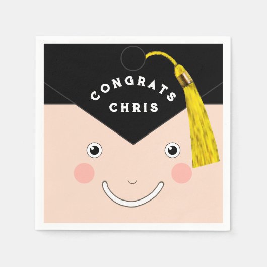 Creatief afstudeerfeest servet (Voorkant)