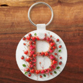 Creatief Alfabet Letter B met Hartvormen Sleutelhanger (Voorkant)