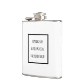 Creatief, analytisch, gepassioneerd vinyl verpakt heupfles (Links)