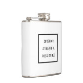 Creatief, analytisch, gepassioneerd vinyl verpakt heupfles (Rechts)