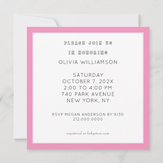 Creatief Baby shower Kaart (Achterkant)