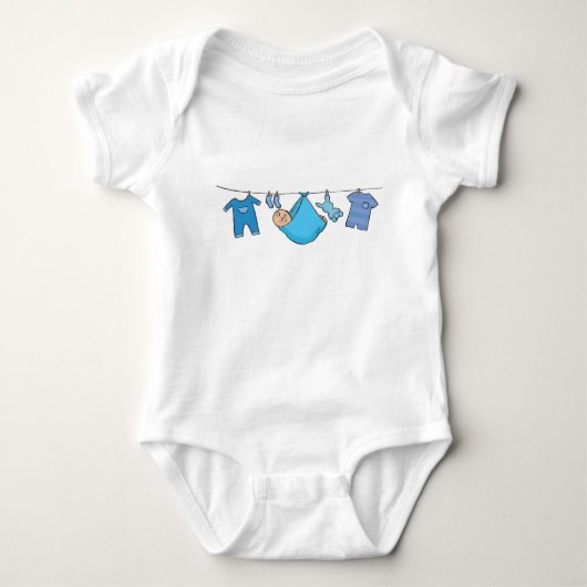Creatief baby shower sjabloon voor jongens romper (Voorkant)