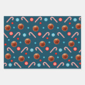 Creatief Basketbal Kerstmis Inpakpapier Vel (Voorkant 3)