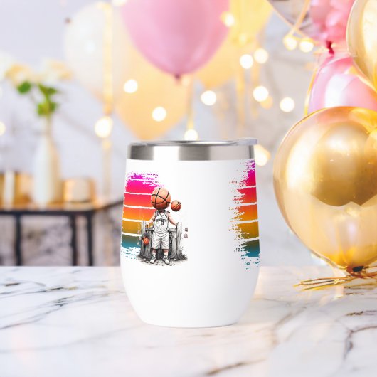 Creatief basketbalontwerp - speler, schoen en bal (Vrijgezellenfeest)