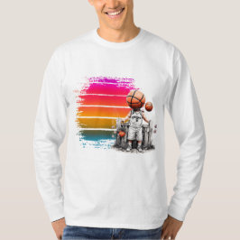 Creatief basketbalontwerp - speler, schoen en bal t-shirt