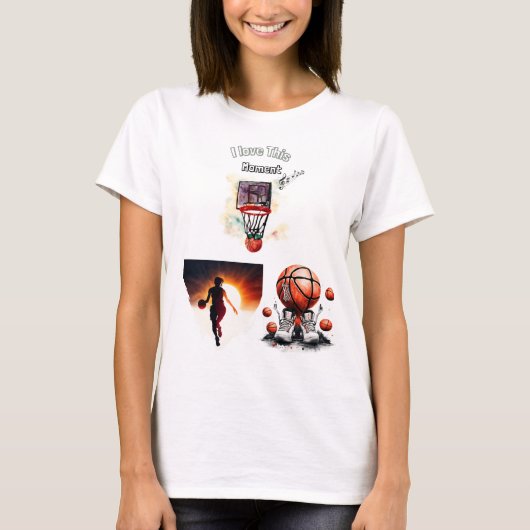 Creatief basketbalontwerp - speler, schoen t-shirt (Voorkant)