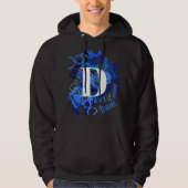 Creatief Blauw Monogram Hoodie (Voorkant)