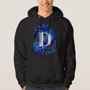 Creatief Blauw Monogram Hoodie