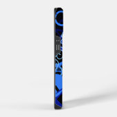 Creatief Blauw Monogram iPhone Hoesje (Rechterkant)