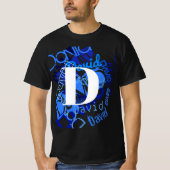 Creatief Blauw Monogram T-shirt (Voorkant)