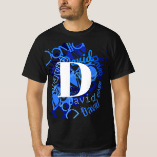 Creatief Blauw Monogram T-shirt