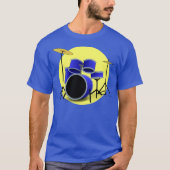 CREATIEF BLAUWDRUM SET AND GEEL CIRCLE T-SHIRT (Voorkant)
