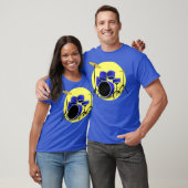 CREATIEF BLAUWDRUM SET AND GEEL CIRCLE T-SHIRT (Unisex)