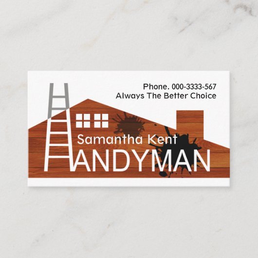 Creatief bouwen Rooftop Paint Splatter Visitekaartje (Voorkant)