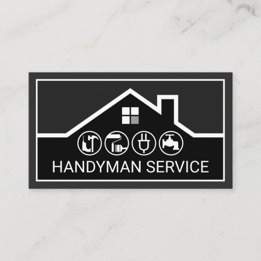 Creatief Bouwframe Handyman-gereedschap Visitekaartje (Voorkant)