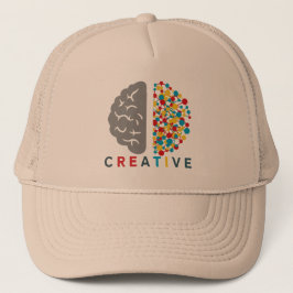 Creatief brein kleurrijk denknetwerk trucker pet