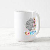 Creatief Brein Links Rechts Hemisfeer Koffiemok (Voorkant rechts)