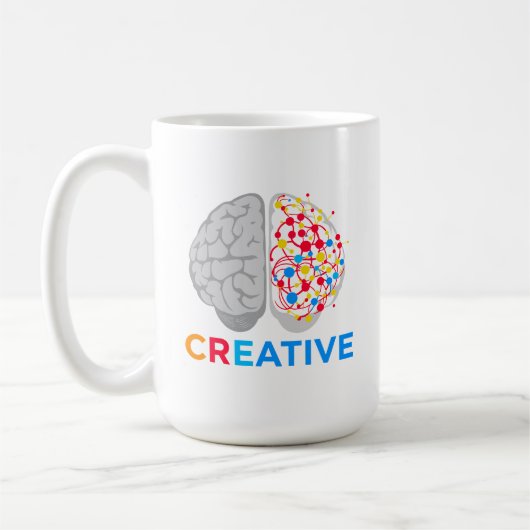 Creatief Brein Links Rechts Hemisfeer Koffiemok (Links)