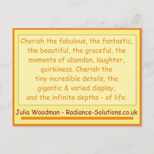 Creatief Briefkaart 10 dingen om te koesteren / za (Voorkant)