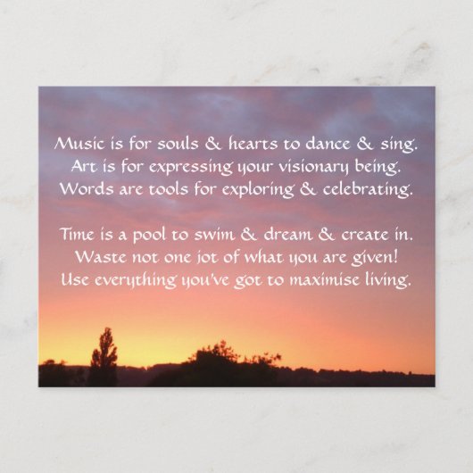 Creatief Briefkaart 1g - Kunst & Motivatie formule (Voorkant)