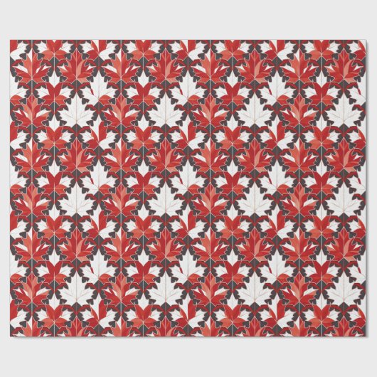 Creatief Canadees esdoornblad patroon ID1072 Cadeaupapier (Vlak)