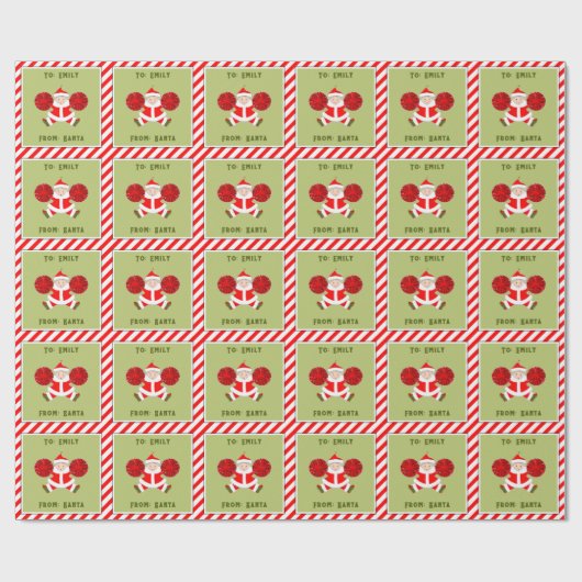 Creatief Cheerleader Kerstcadeau Cadeaupapier (Vlak)