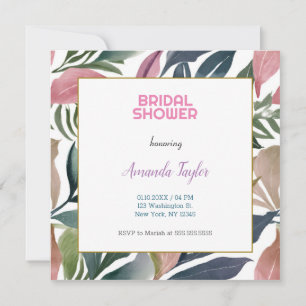 Creatief Chic Floral Minimalistisch Vrijgezellenfe Kaart