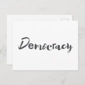 Creatief, cool, modern, speelzaam designDemocratie Briefkaart (Voorkant / Achterkant)