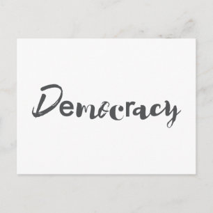 Creatief, cool, modern, speelzaam designDemocratie Briefkaart