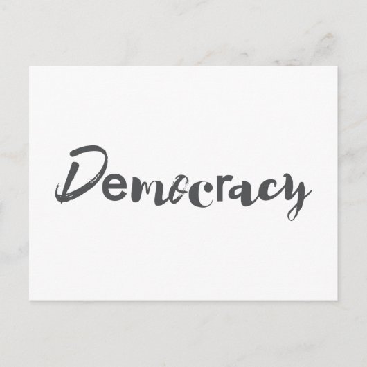 Creatief, cool, modern, speelzaam designDemocratie Briefkaart (Voorkant)