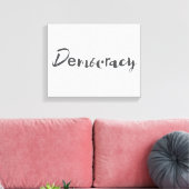 Creatief, cool, modern, speelzaam designDemocratie Canvas Afdruk (Insitu (Woonkamer))