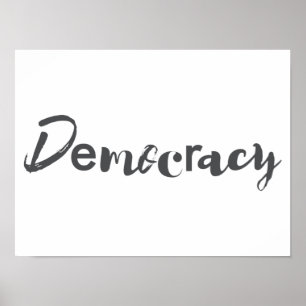 Creatief, cool, modern, speelzaam designDemocratie Poster