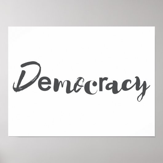 Creatief, cool, modern, speelzaam designDemocratie Poster (Voorkant)