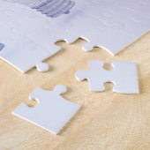 Creatief denken met lichte lamp verlicht legpuzzel (Zijkant)