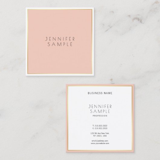 Creatief design elegant, modern, eenvoudig profess vierkante visitekaartje (Voorkant / Achterkant)