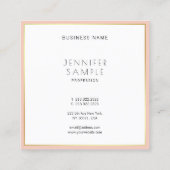 Creatief design elegant, modern, eenvoudig profess vierkante visitekaartje (Achterkant)