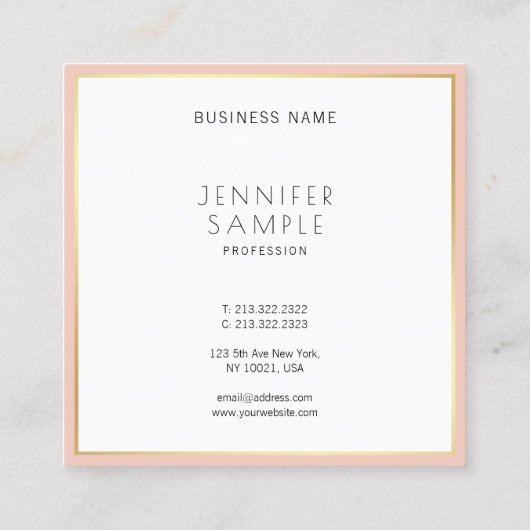 Creatief design elegant, modern, eenvoudig profess vierkante visitekaartje (Achterkant)