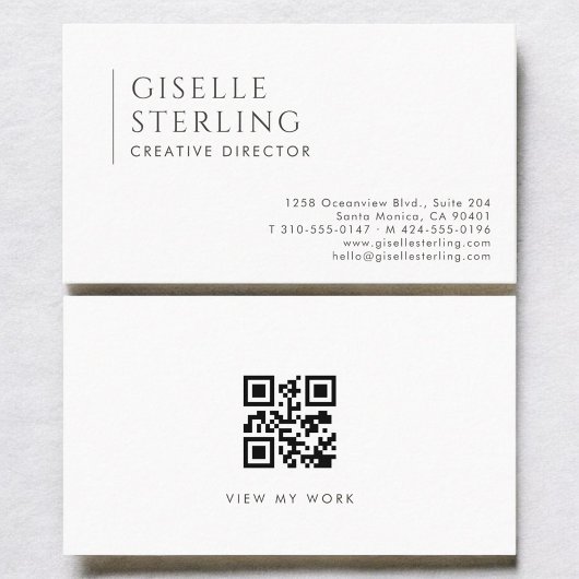 Creatief Directeur Modern Professionele QR-code Visitekaartje