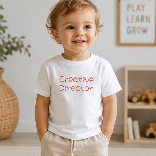'Creatief Directeur' Pretentieloze Kunstenaar Typo Kinder Shirts