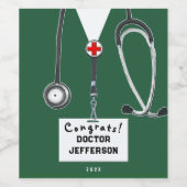 Creatief Dokter Afstudeerfeest Wijn Etiket (Enkel label)