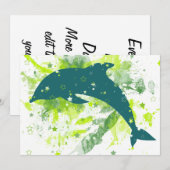 Creatief dolfijnontwerp kaart (Voorkant / Achterkant)