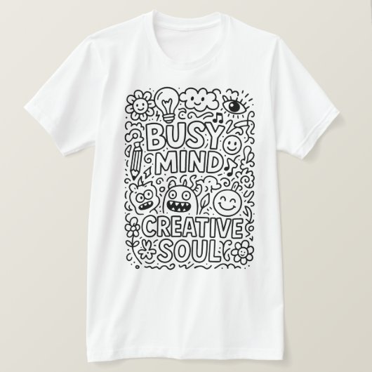 Creatief Doodle Art T-Shirt Design (Design voorkant)