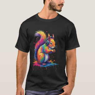 Creatief eekhoorn motief t-shirt