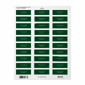 Creatief Eenvoudig Duidelijk Bos Groen Elegant Mod Etiket (Full Sheet)