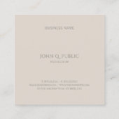 Creatief Eenvoudige Sjabloon Bruin Groen Professio Vierkante Visitekaartje (Achterkant)