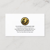 creatief elektrisch circuit op het dak visitekaartje (Achterkant)